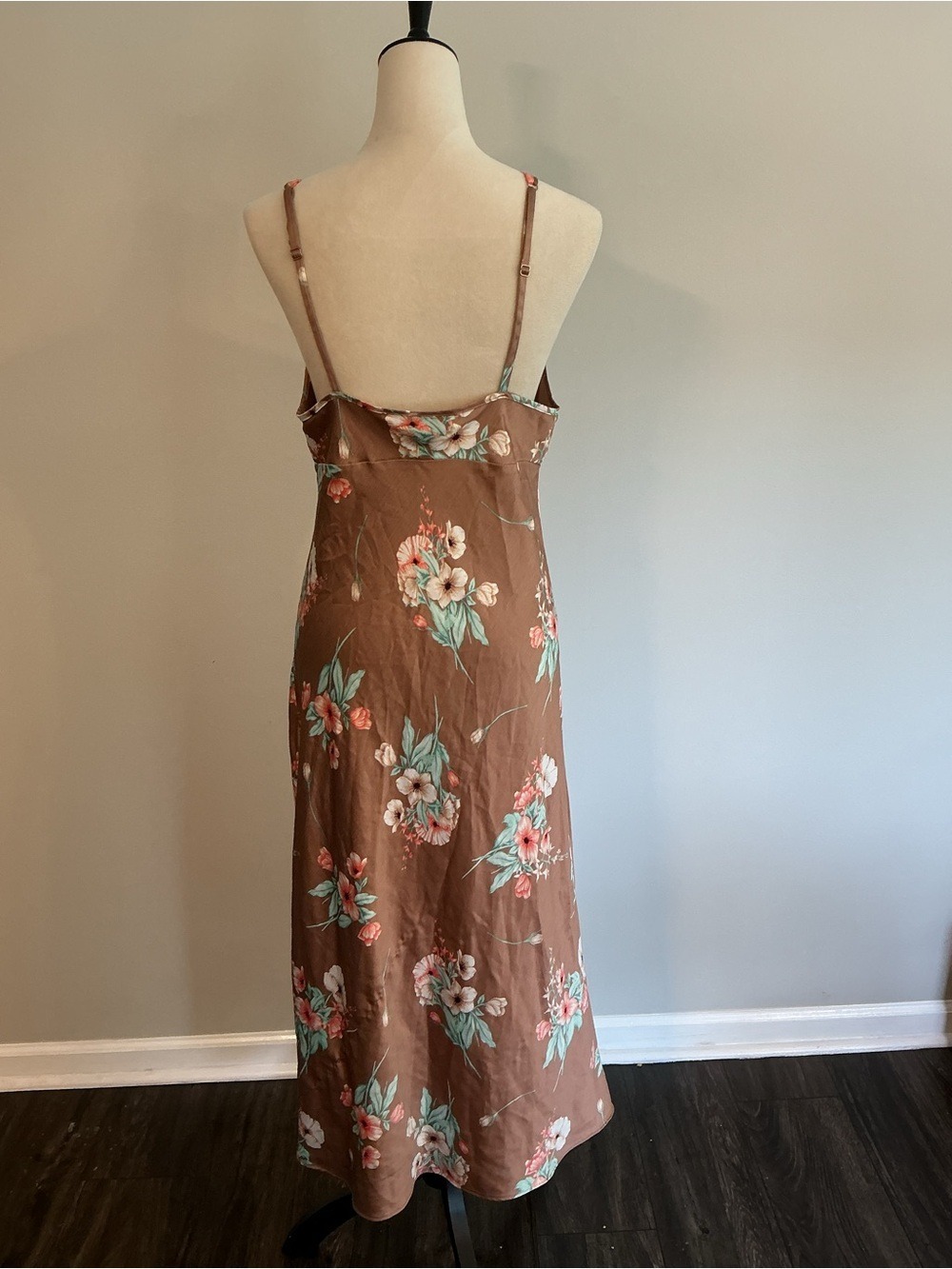 Jones New York Brown Floral Print Nightgown - Picture 5 of 9